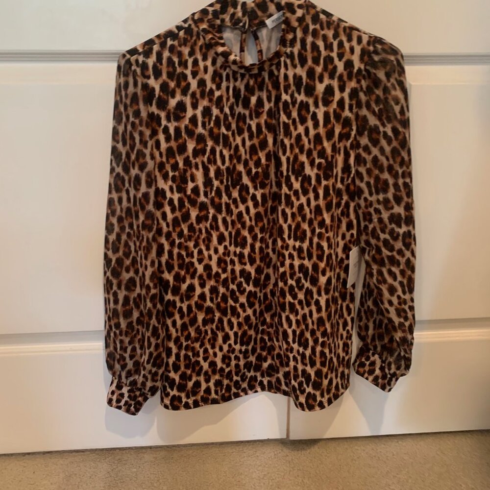 Perseption Concept Leopard Print Top - image 1